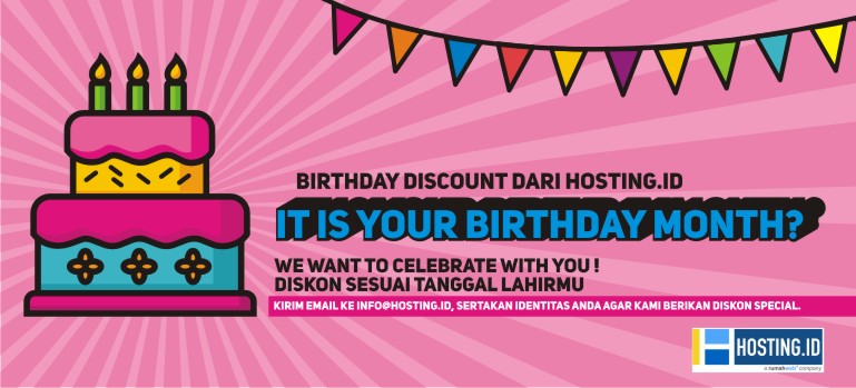 banner birthday discount hosting.id